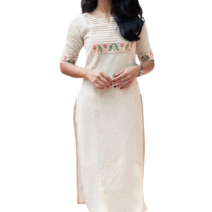 Women?s Cotton Kurta Suit Set with Palazzo Pants & Dupatta(M)