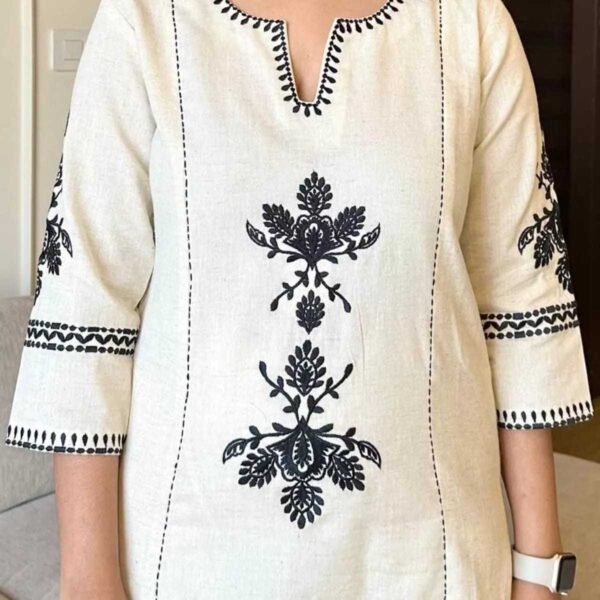 Ethnic Cotton Kurta Set for Women ? Straight Fit with Palazzo and Dupatta(XL) - Image 6