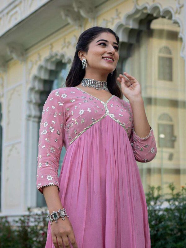 Cotton Printed Kurta with Coordinated Palazzo and Dupatta for Women(L) - Image 6