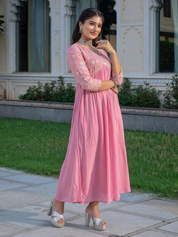 Cotton Printed Kurta with Coordinated Palazzo and Dupatta for Women(L) - Image 5
